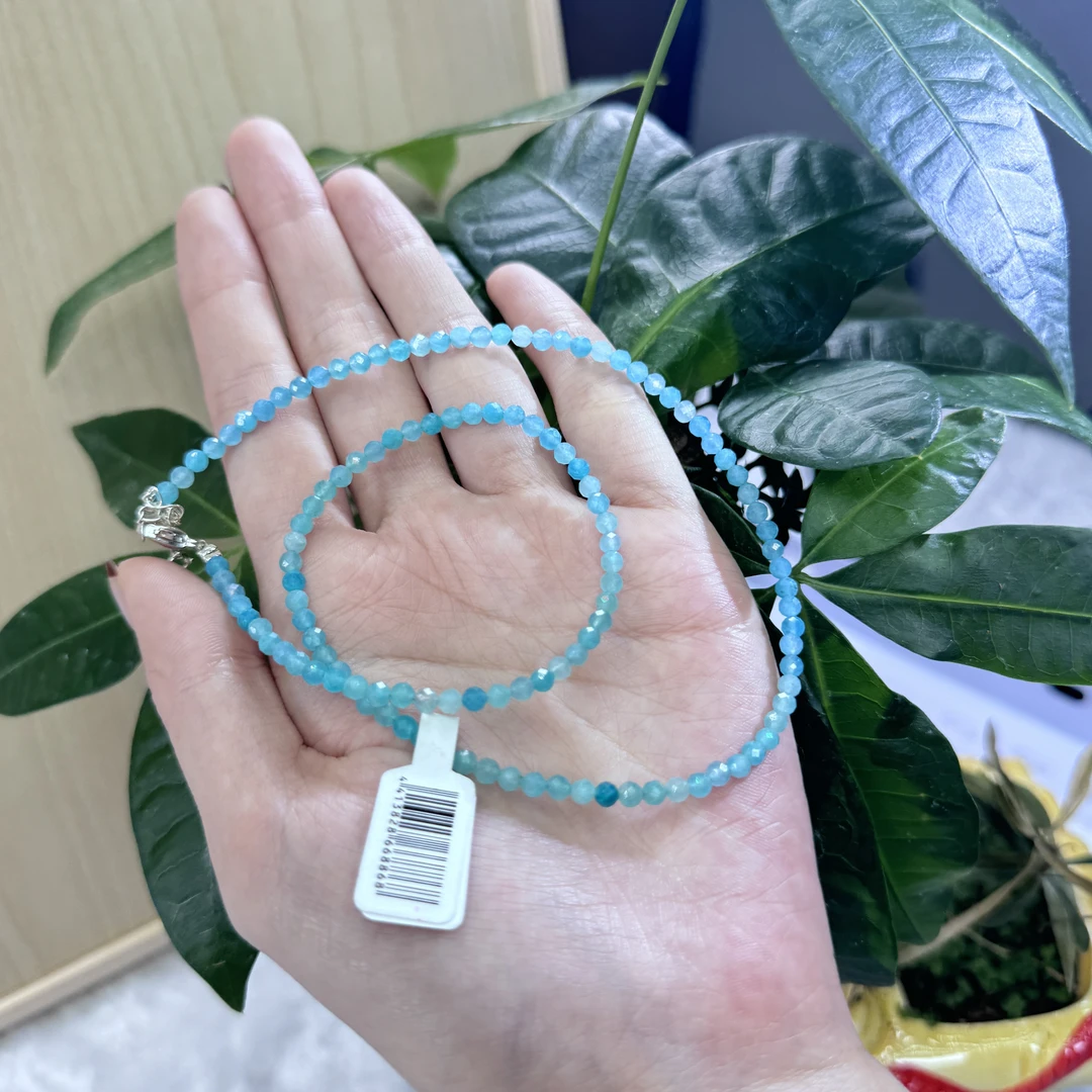 【诗颜珠宝】轻奢高级碧蓝清透刻面天河诗颜珠宝SYZB53