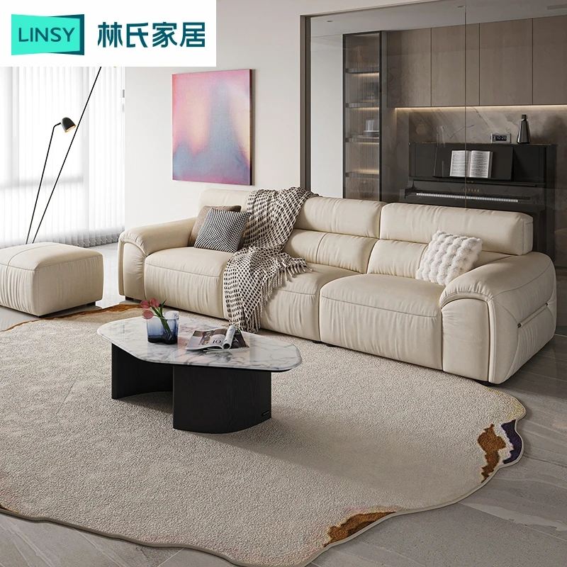 【严选】林氏家居HY头层牛皮大黑牛熊抱沙发真皮沙发PS289-C