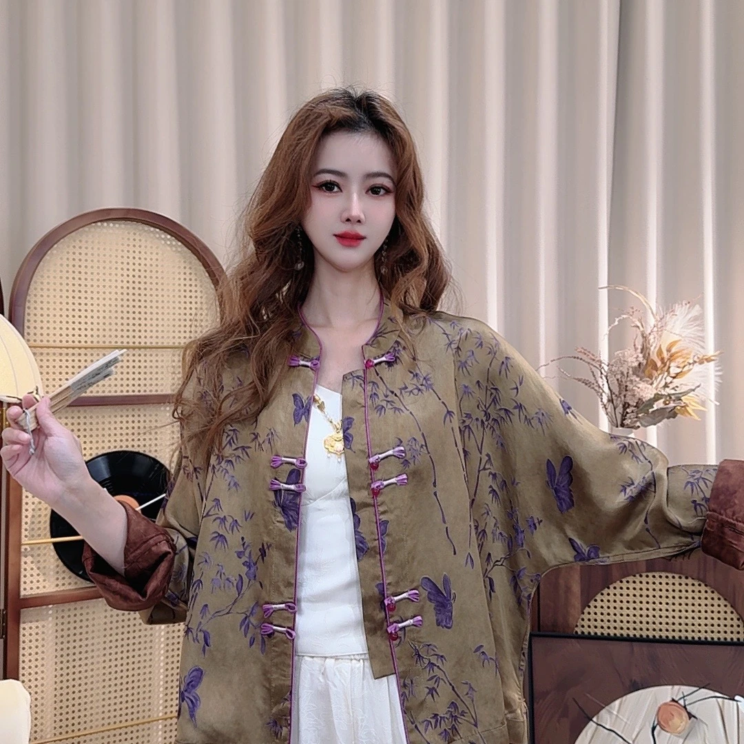 《竹隐》新款老料气质百搭上衣外套女