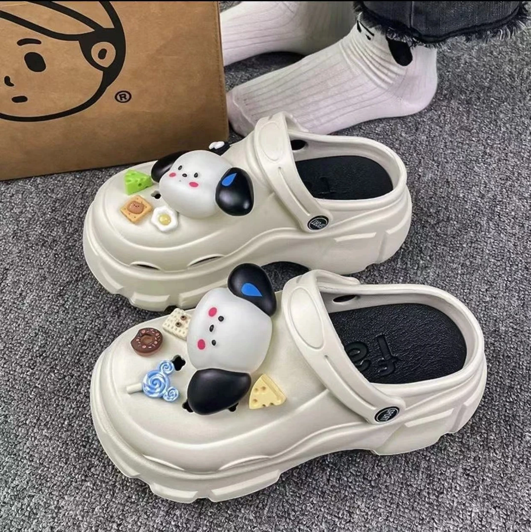 2024网红凉鞋外穿防滑厚底松糕底女士洞洞鞋