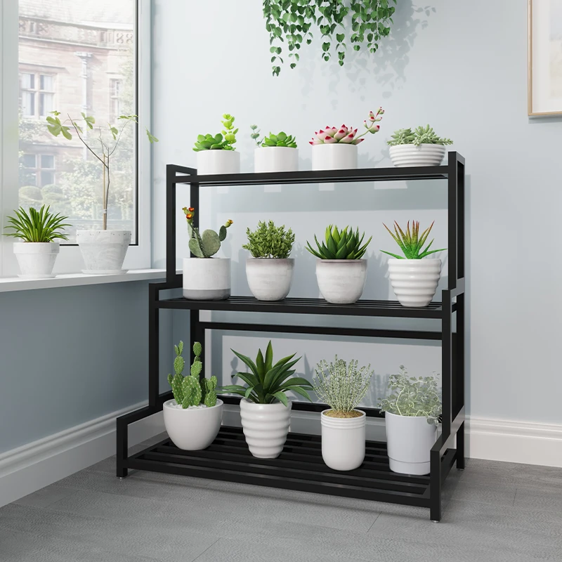 加厚花架阳台客厅摆放多层置物架室内庭院花架子盆景花架落地式
