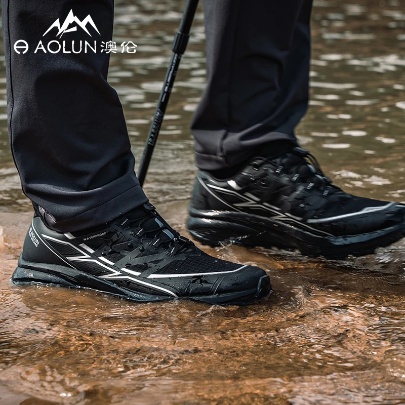 四季款男士户外越野跑鞋登山徒步防水减震轻便耐磨防滑舒适缓震