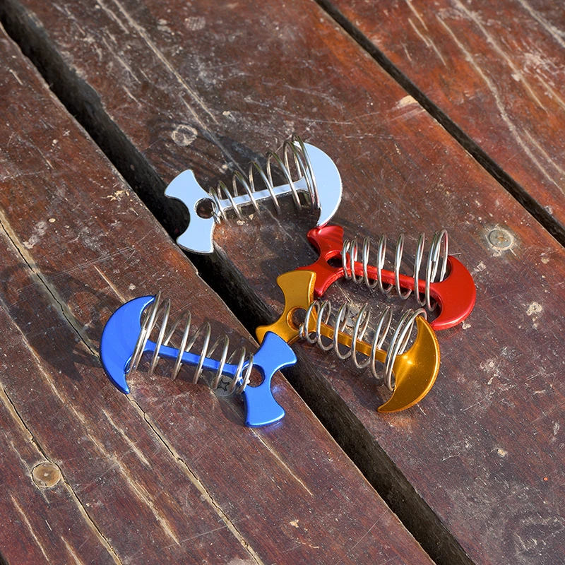 户外露营帐篷天幕鱼骨弹簧地钉