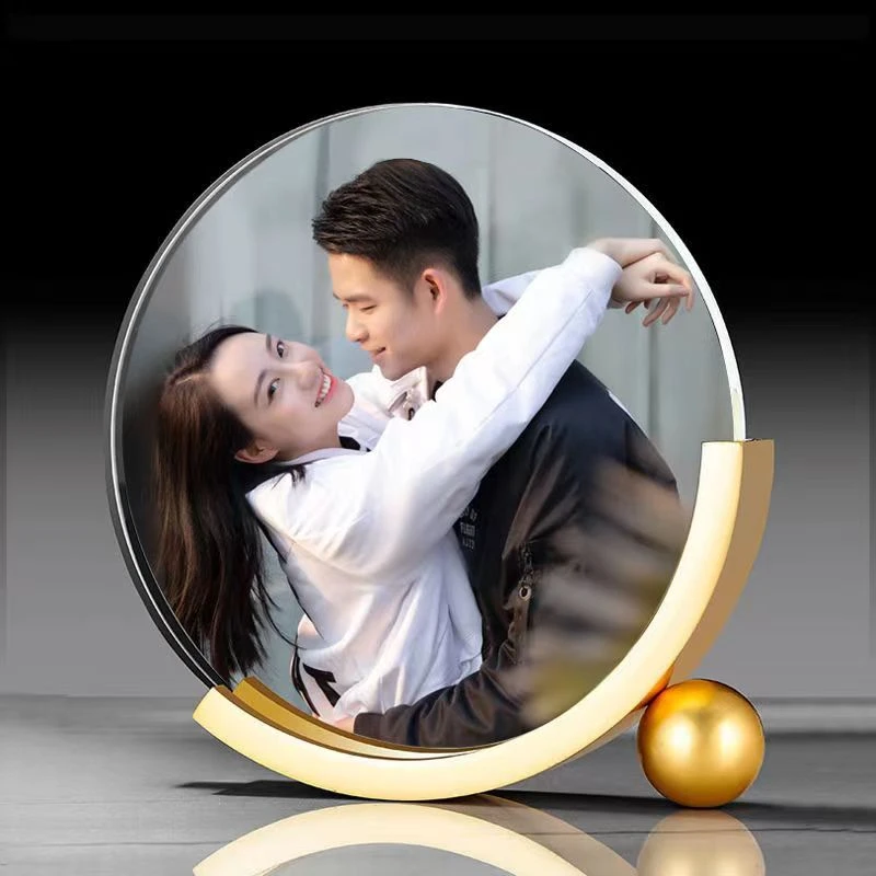 照片定制水晶相框摆台创意相片做成相架办公桌面摆件送朋友送老公