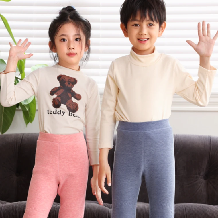 KAD儿童保暖裤秋冬女童加绒加厚护膝棉裤校服打底裤柔软冬季内穿
