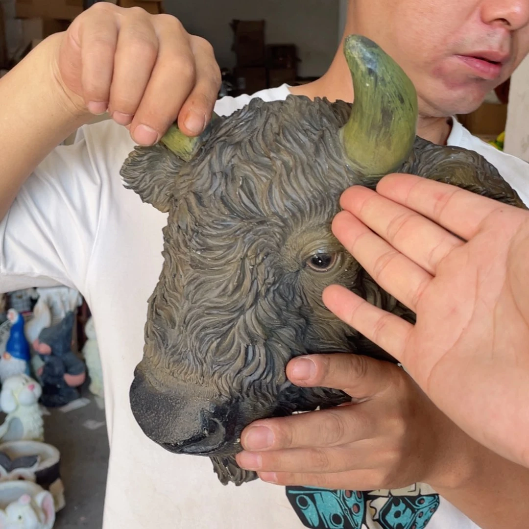 【闪购商品】树脂耗牛壁挂摆件一