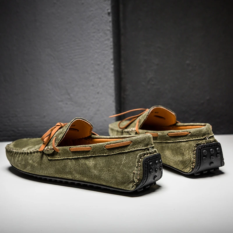 唐戈男士复古豆豆鞋百搭透气软底潮鞋韩版蝴蝶结一脚蹬休闲驾车鞋