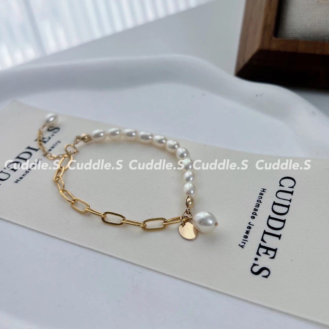 合金手链 合金手链CUDDLE 进口14KGF 胖米链条手链项链 简约轻奢