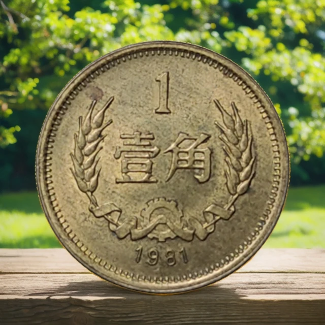 流通品相的长城币一五角硬币单枚1981年长城铜币铜角币评级真品
