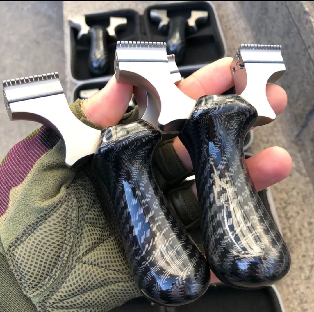 碳纤维战神龙齿暗扣快压免绑反曲手感王扁皮筋高精度童年玩具把手