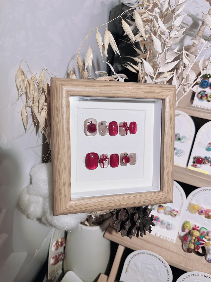 《红苹果》董董手工穿戴甲显白新款美甲立体纯手工捏捏