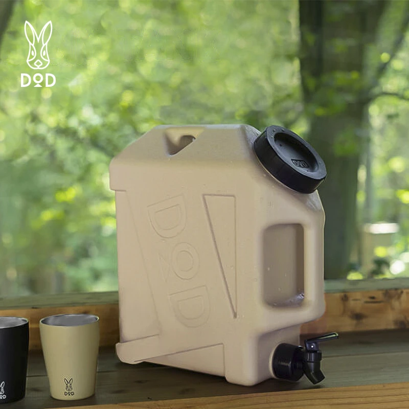 日本DOD 户外露营便携式储水箱 米色WT3-863-BG 野外车载带水龙头