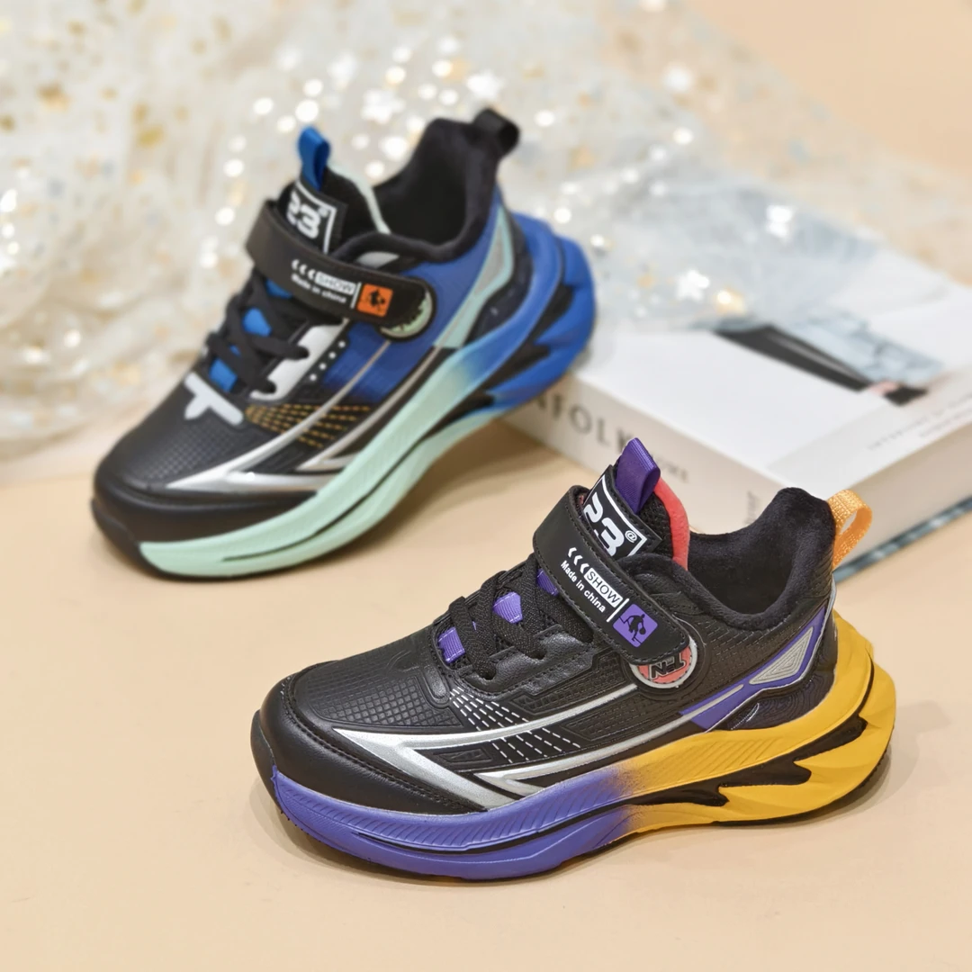 史班迪童鞋儿童运动鞋男孩大童冬季二棉加绒新款跑鞋登山鞋运动鞋