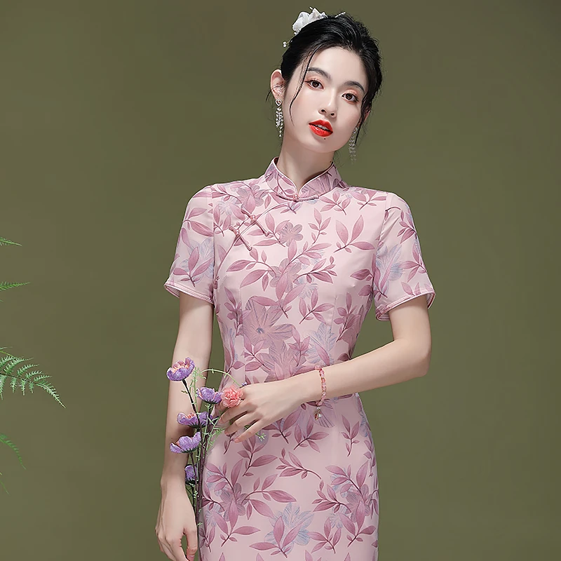 夏季新款优雅显瘦气质年轻改良日常旗袍裙230186