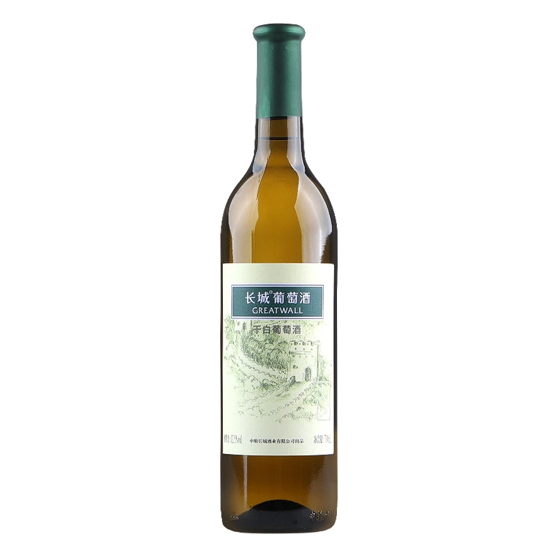 长城干白葡萄酒 12.5度干型白葡萄酒 国产酒 单瓶750mL
