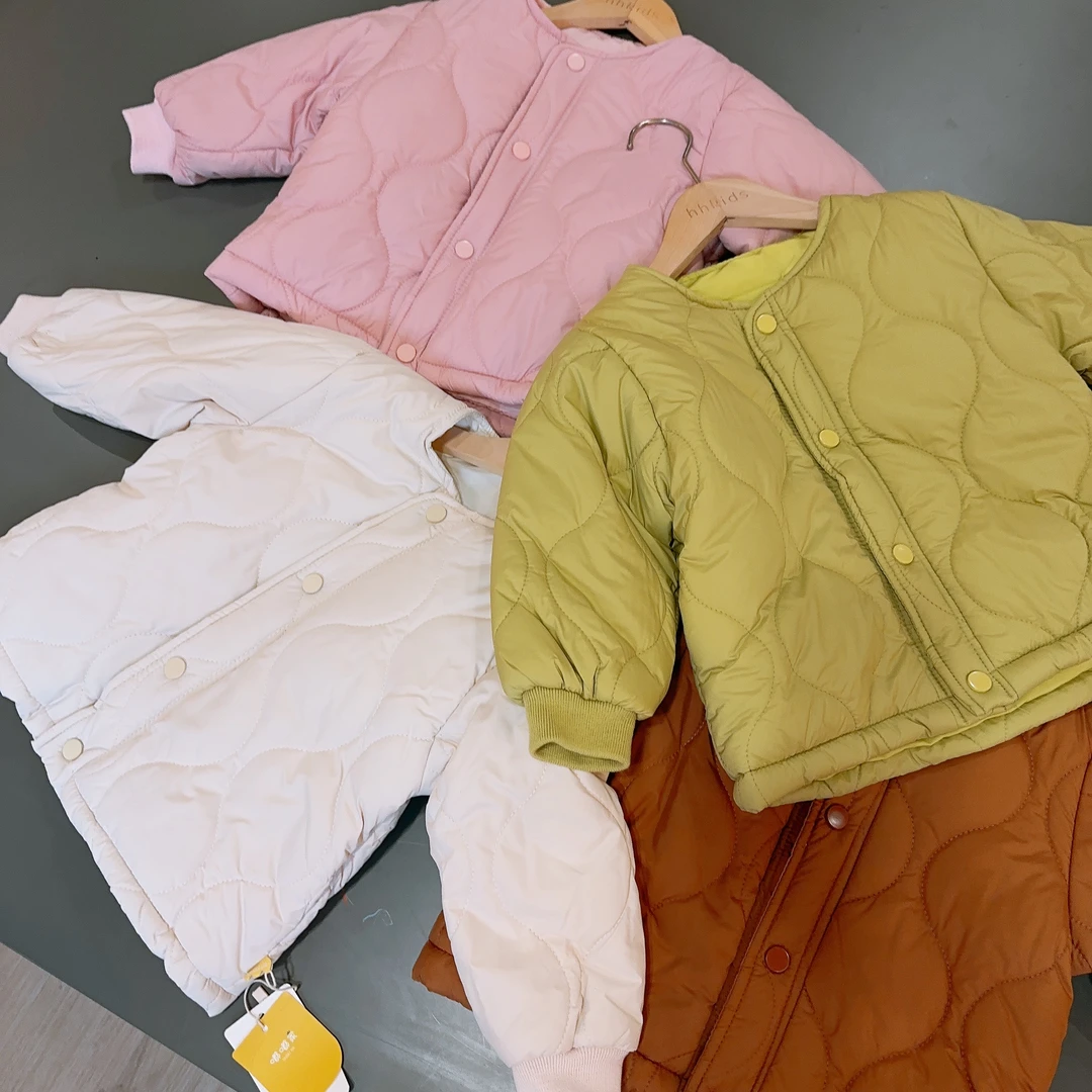 HHkids女童休闲棉服2024新款冬季内胆宝宝冬装外套冬款棉衣CMY321