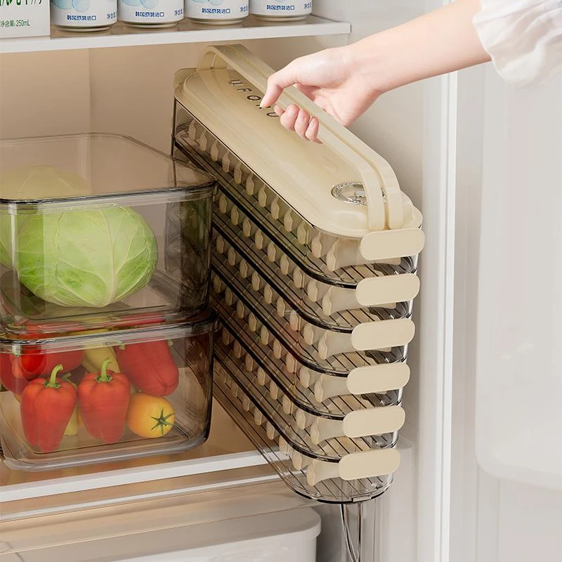 冰箱饺子盒家用厨房收纳盒多层食品级密封保鲜冷冻专用速冻馄饨盒