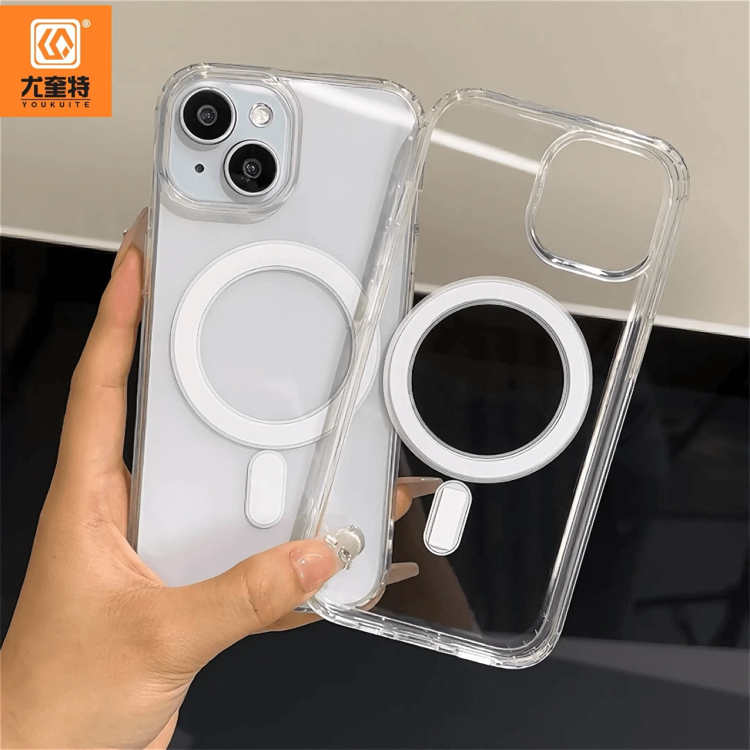 尤奎特透明磁吸圈适用iPhone15手机壳14promax苹果13/12防摔11套