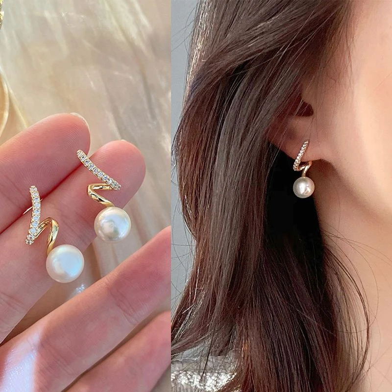 合金耳饰 七里音律耳钉女小众高级感法式复古轻奢耳饰精致珠珠