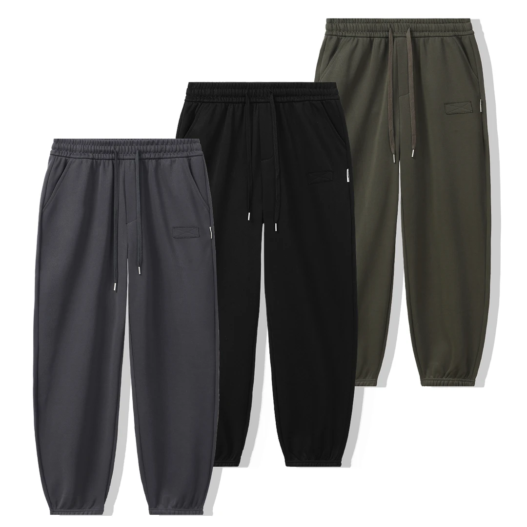 C037加绒/不加绒秋冬款男士针织卫裤束脚休闲裤潮流裤子百搭宽松