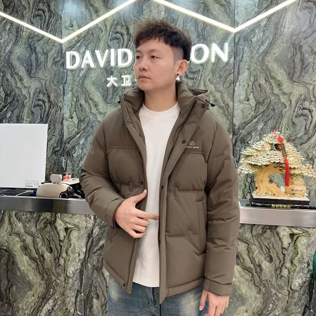 高级牛奶丝升级面料连帽羽绒服（面料巨软）24469