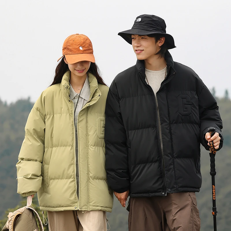 棉服男款冬季男士美式面包服加厚保暖立领户外情侣外套