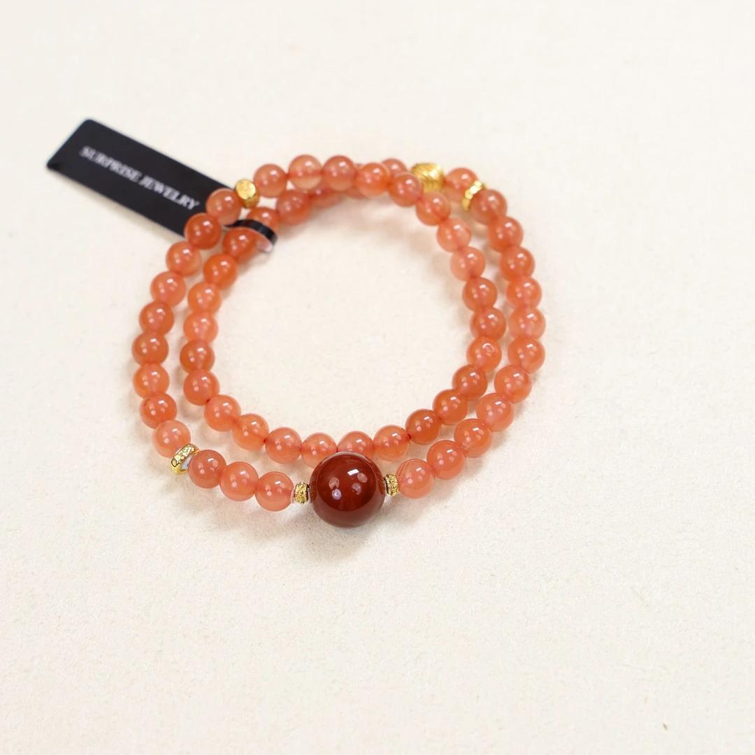 原创樱桃红手串J197【多样性发一】