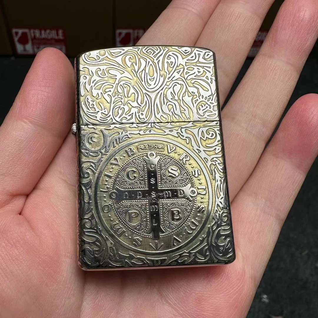 康斯坦丁银金色煤油打火机（需自行加油）s