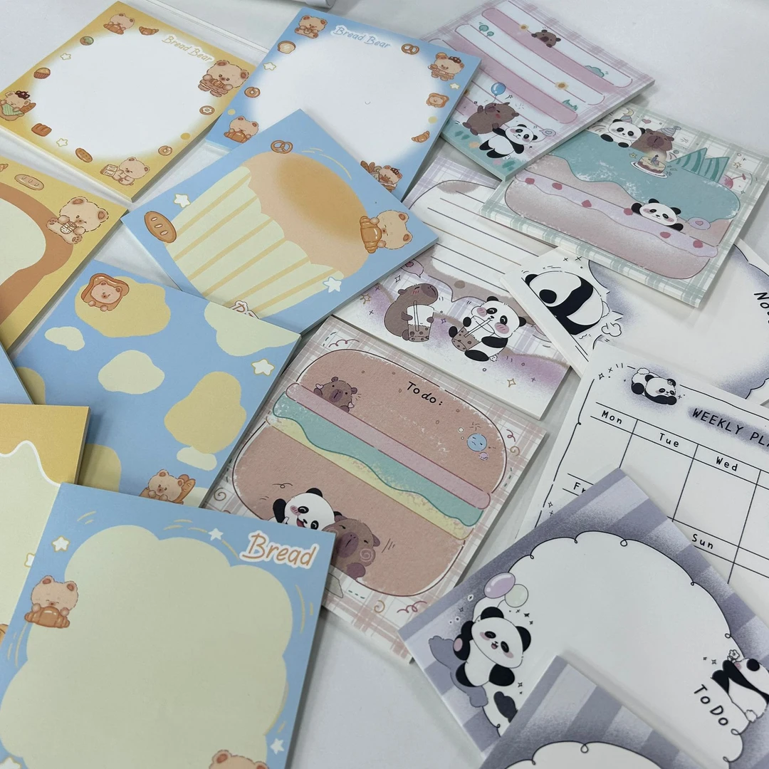 【富婆单】方方本卡通可撕便签本ins学生方形拍纸本