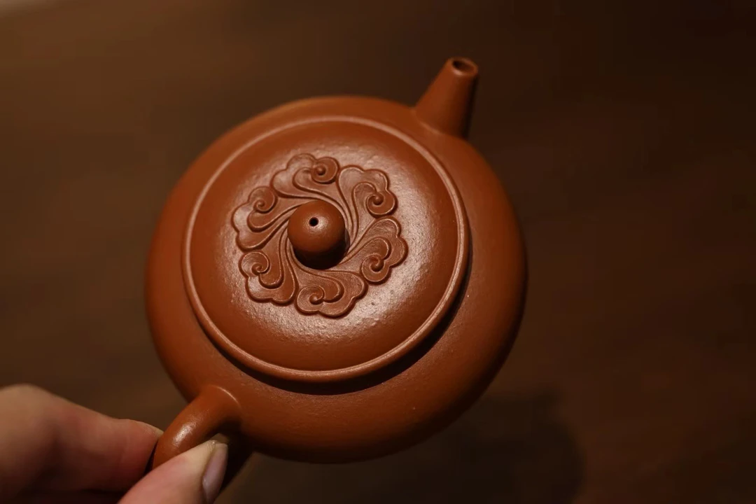 奕轩-周云【祥云壶】生砂朱泥·全手工制作·容量：150CC