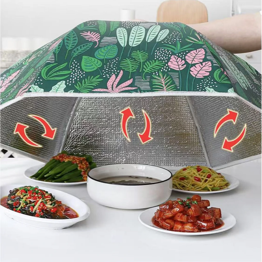 冬季保温可折叠菜罩升级大号盖菜罩食物饭菜罩子防尘罩家用餐桌罩