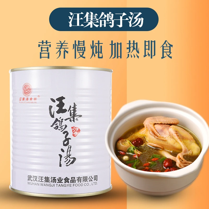 湖北汪集汤业鸽子汤850g*2罐礼盒装无添加滋补汤小锅早餐速食汤