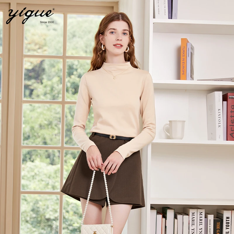 【大叔专享】亦谷百搭针织衫女新款高领通勤气质保暖打底衫G2WAZ081