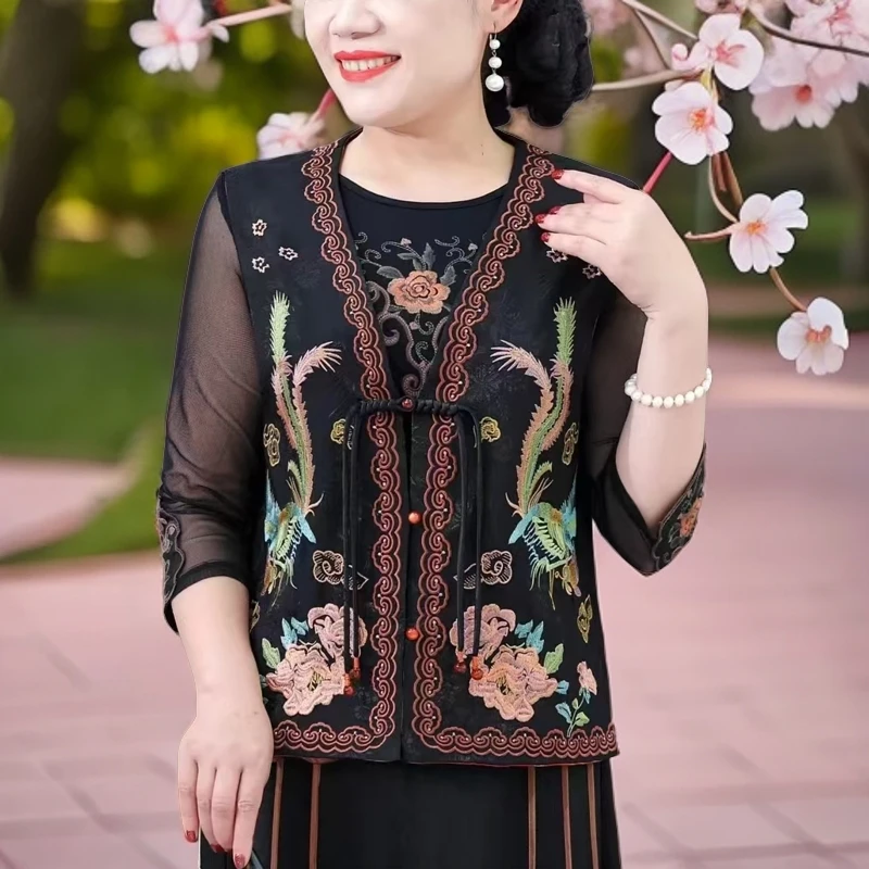 【春英专属】中式马甲重工刺绣双面双穿女复古显瘦外穿民族风女显瘦