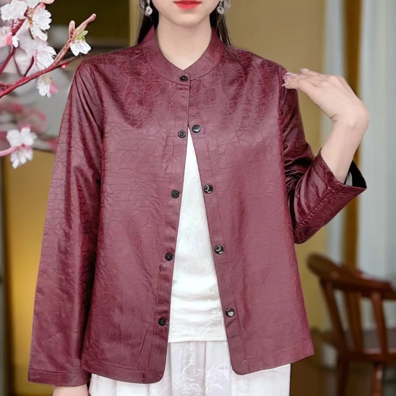 双面双穿油皮老料百搭气质外套上衣时尚开衫女士外披