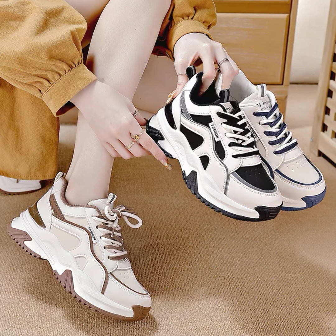 老爹鞋女2024年秋冬新款爆款百搭学生女鞋厚底加绒休闲跑步运动鞋
