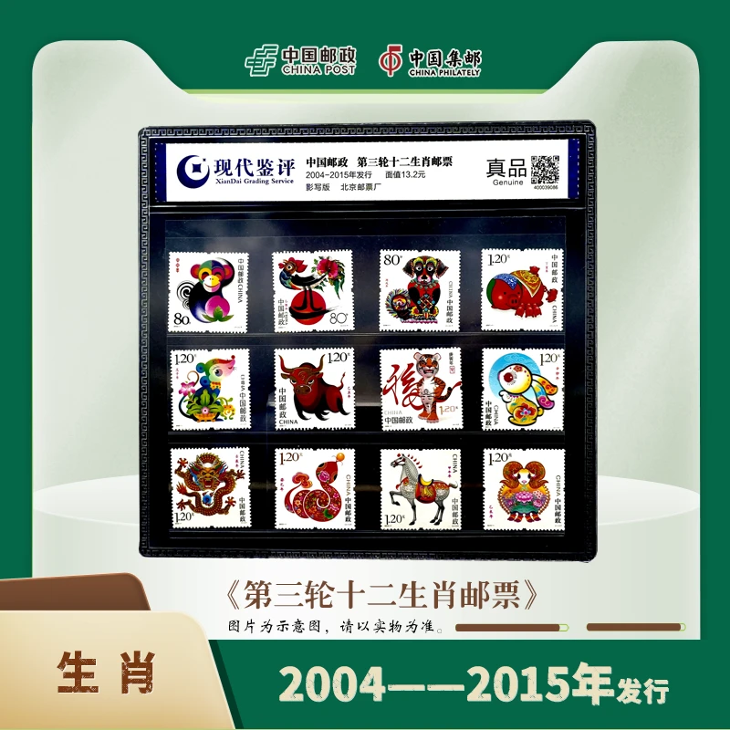 中国邮政第三轮十二生肖邮票2004-2015