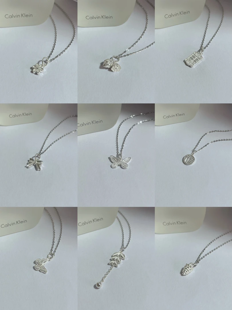 坠链均足银珐琅 足银项链 送女朋友项链时尚百搭精致