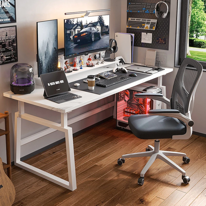 加固电竞电脑桌家用简约书房电脑台轻奢写字台台式桌学生学习桌子