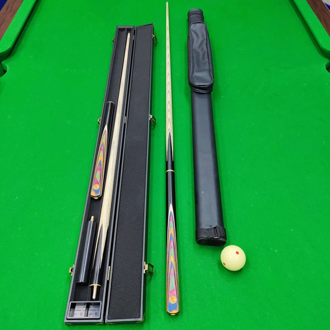 颜值天花板炫彩幻羽台球杆小头斯诺克中式台球球杆美式黑八九球杆