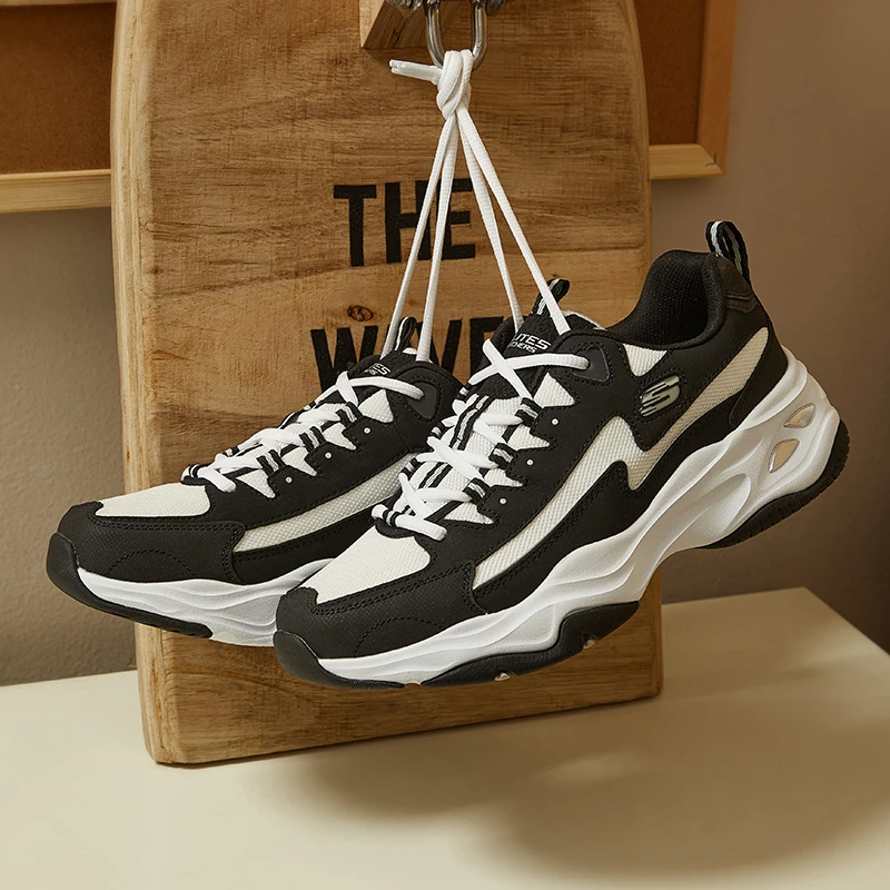 Skechers斯凯奇新款潮流休闲老爹鞋复古闪电熊猫三代鞋男子237225