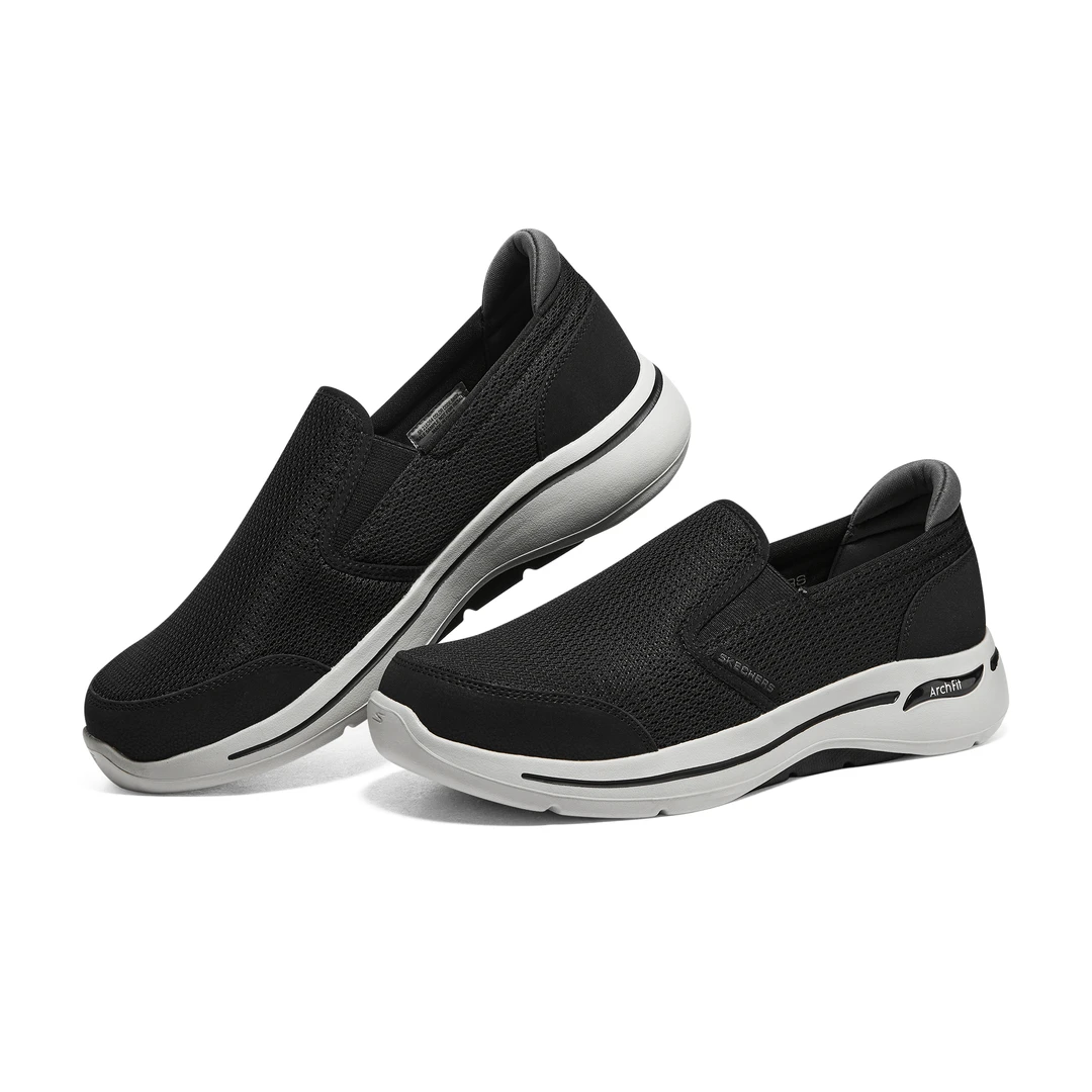 Skechers斯凯奇爸爸鞋一脚蹬缓震健步鞋中老年人休闲运动鞋216264