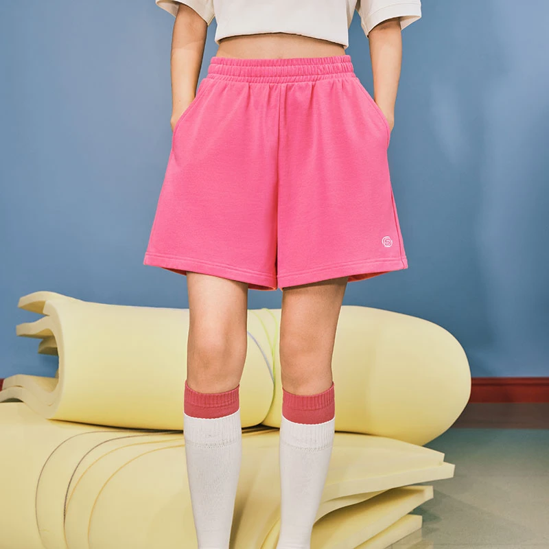 Skechers斯凯奇宽松运动短裤女2024夏季新款百搭休闲裤子L224W043