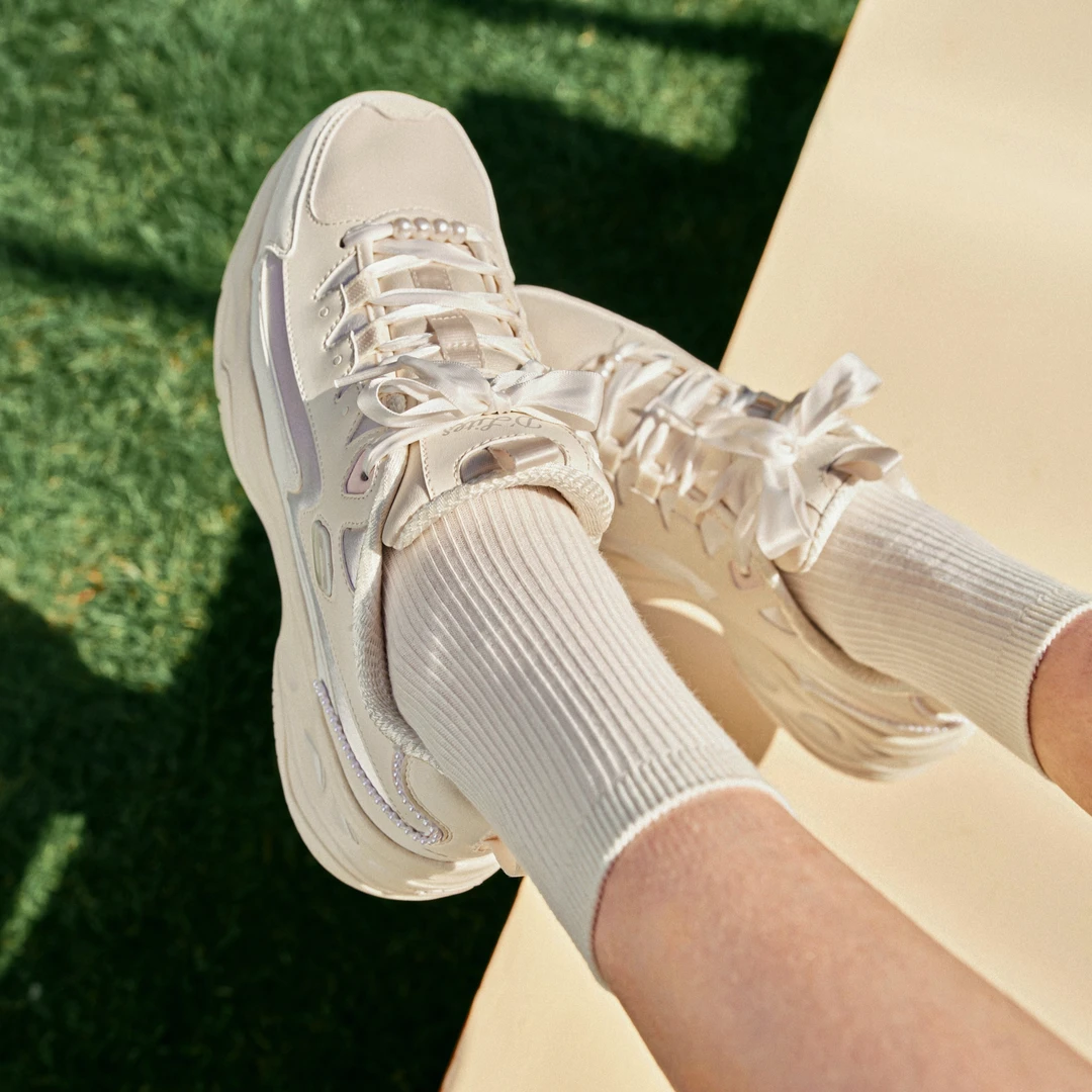 斯凯奇赵露思同款珍珠熊厚底甜酷老爹鞋女子时尚复古运动鞋896156