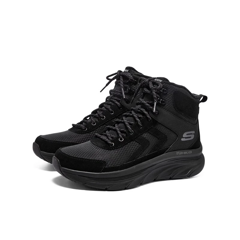 Skechers斯凯奇秋冬新款男士保暖舒适高帮鞋户外加绒运动鞋894028