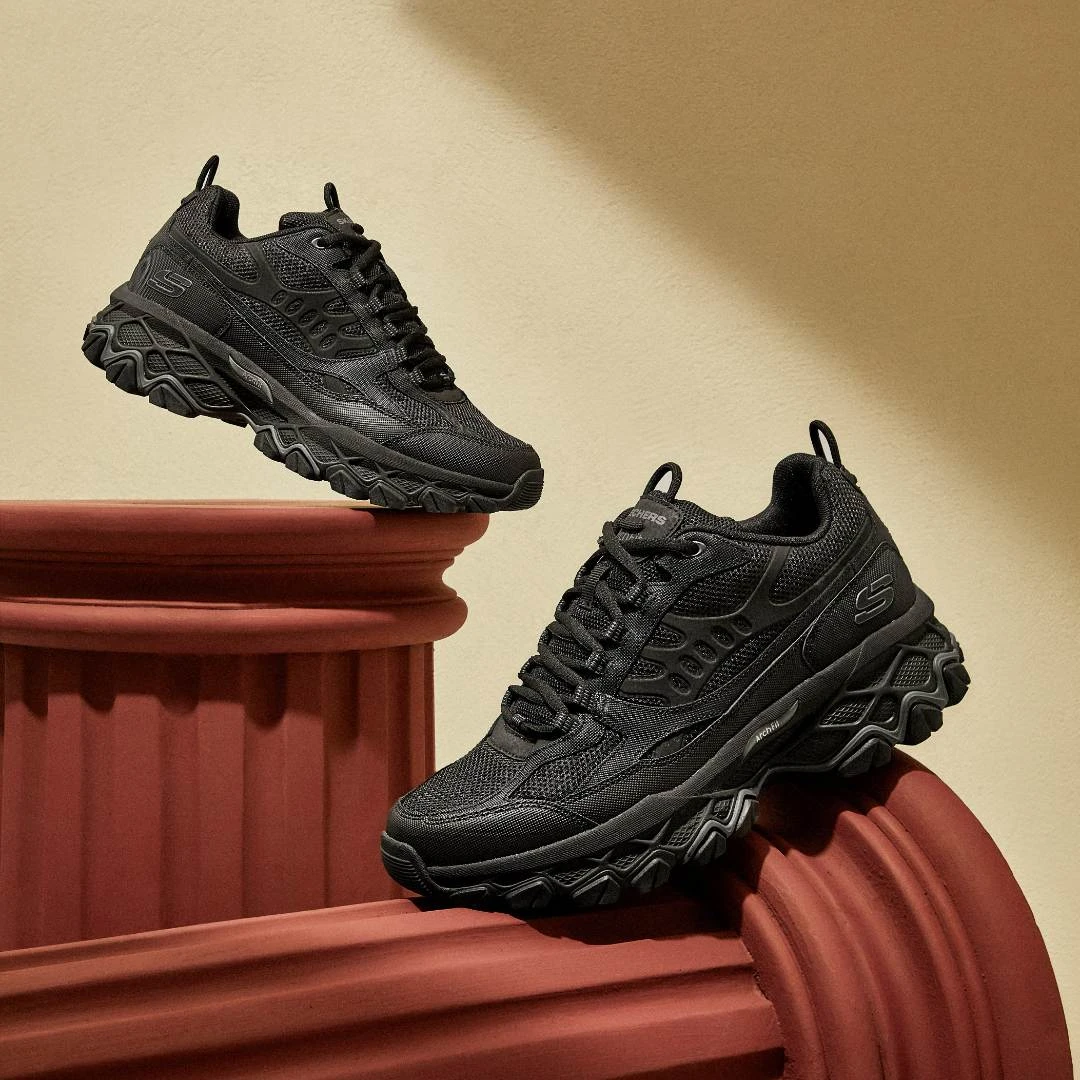 Skechers斯凯奇男鞋新款户外休闲运动机甲鞋复古绑带老爹鞋237358
