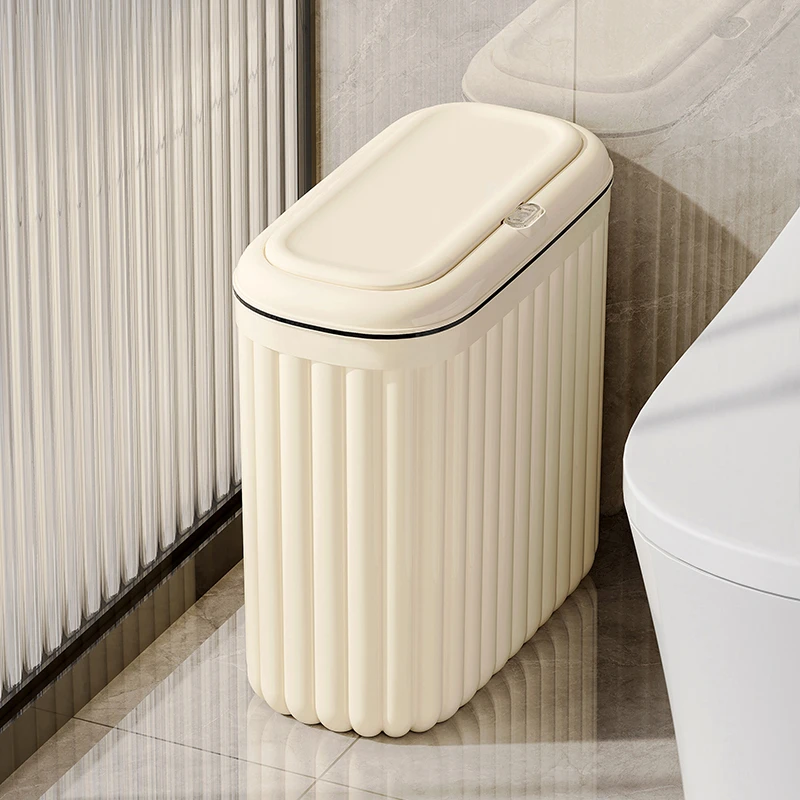 夹缝垃圾桶高颜值家用2024新款厕所卫生间客厅带盖高级感卫生桶大