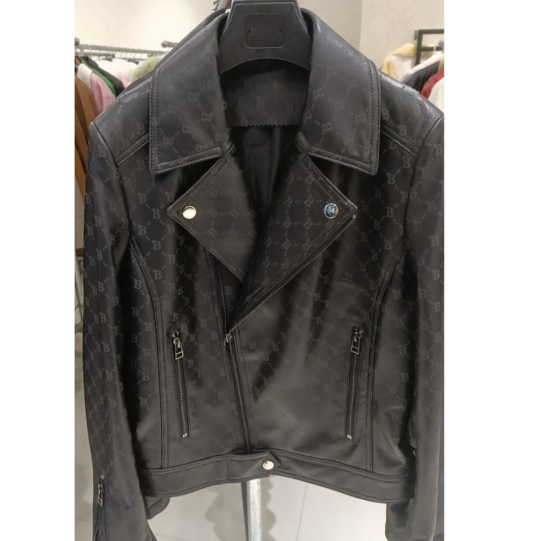 女款秋冬款时尚休闲女士棉服羽绒秋季翻领修身真皮