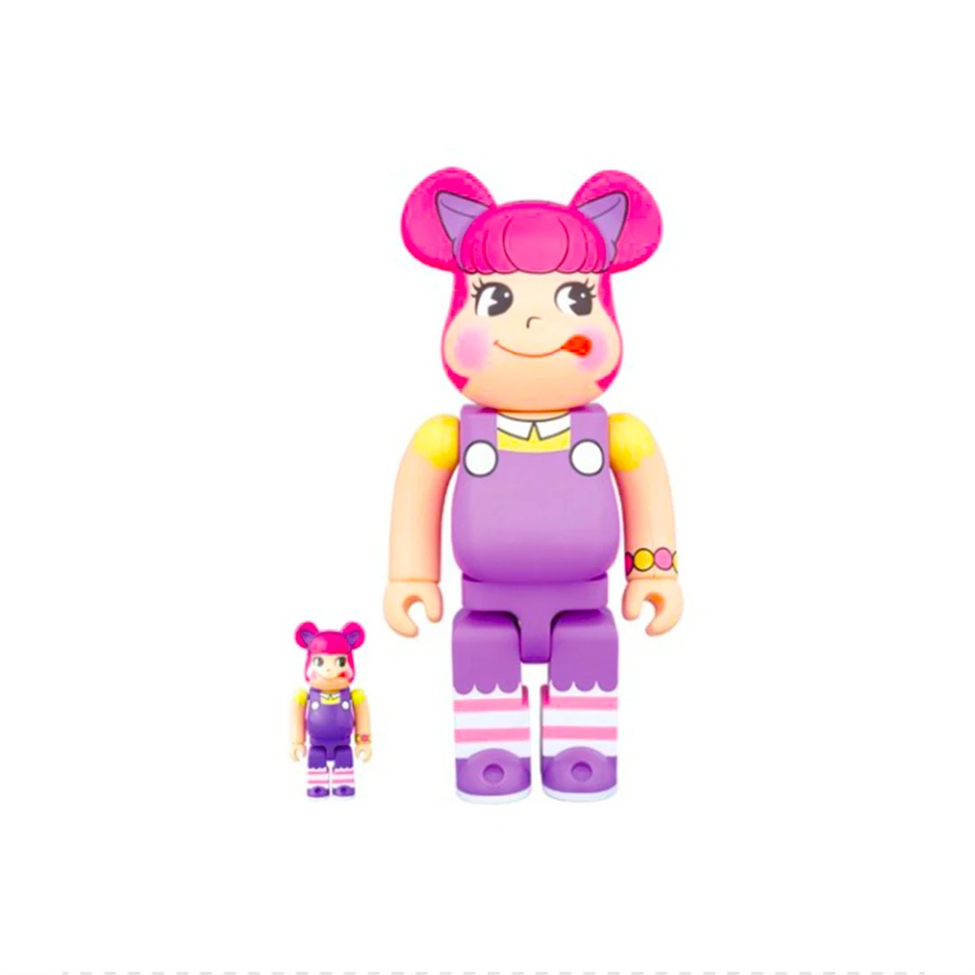 积木熊Bearbrick 不二家安娜苏联名款 拆检400%+100%尺寸 潮玩