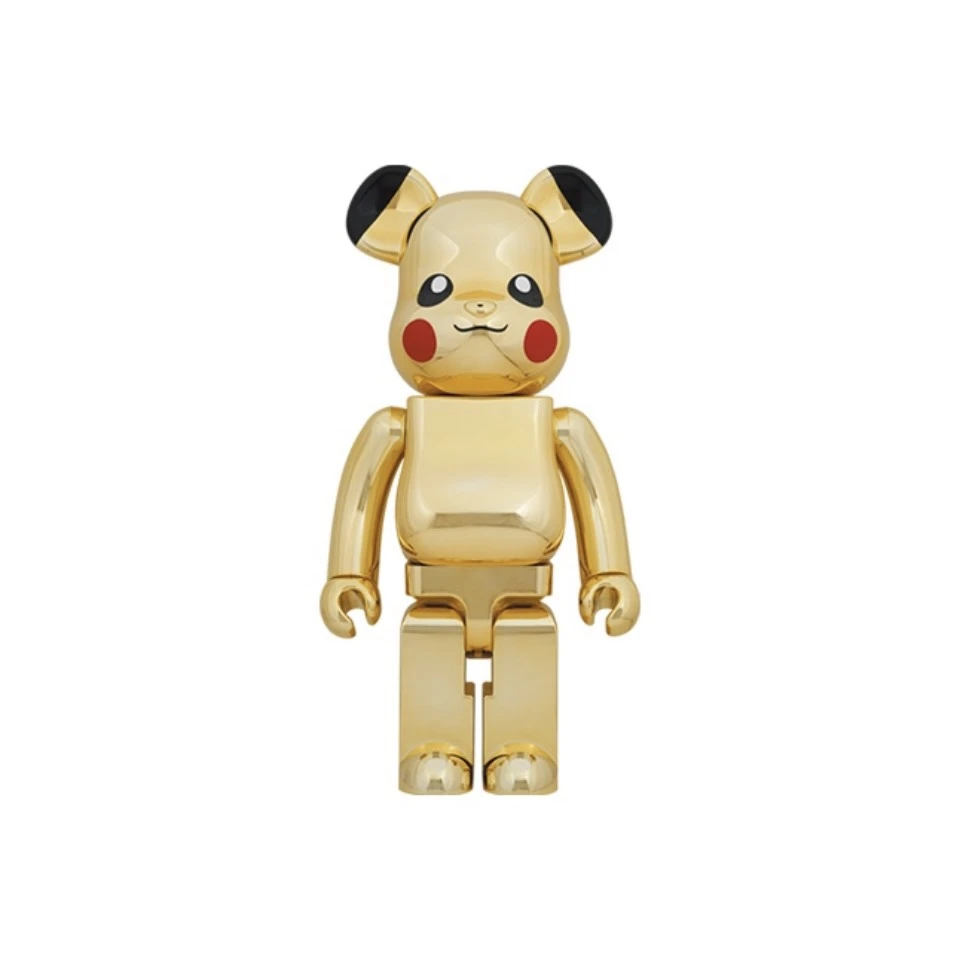 积木熊Bearbrick 电镀皮卡丘 全新未拆/拆检 1000%尺寸70cm潮玩